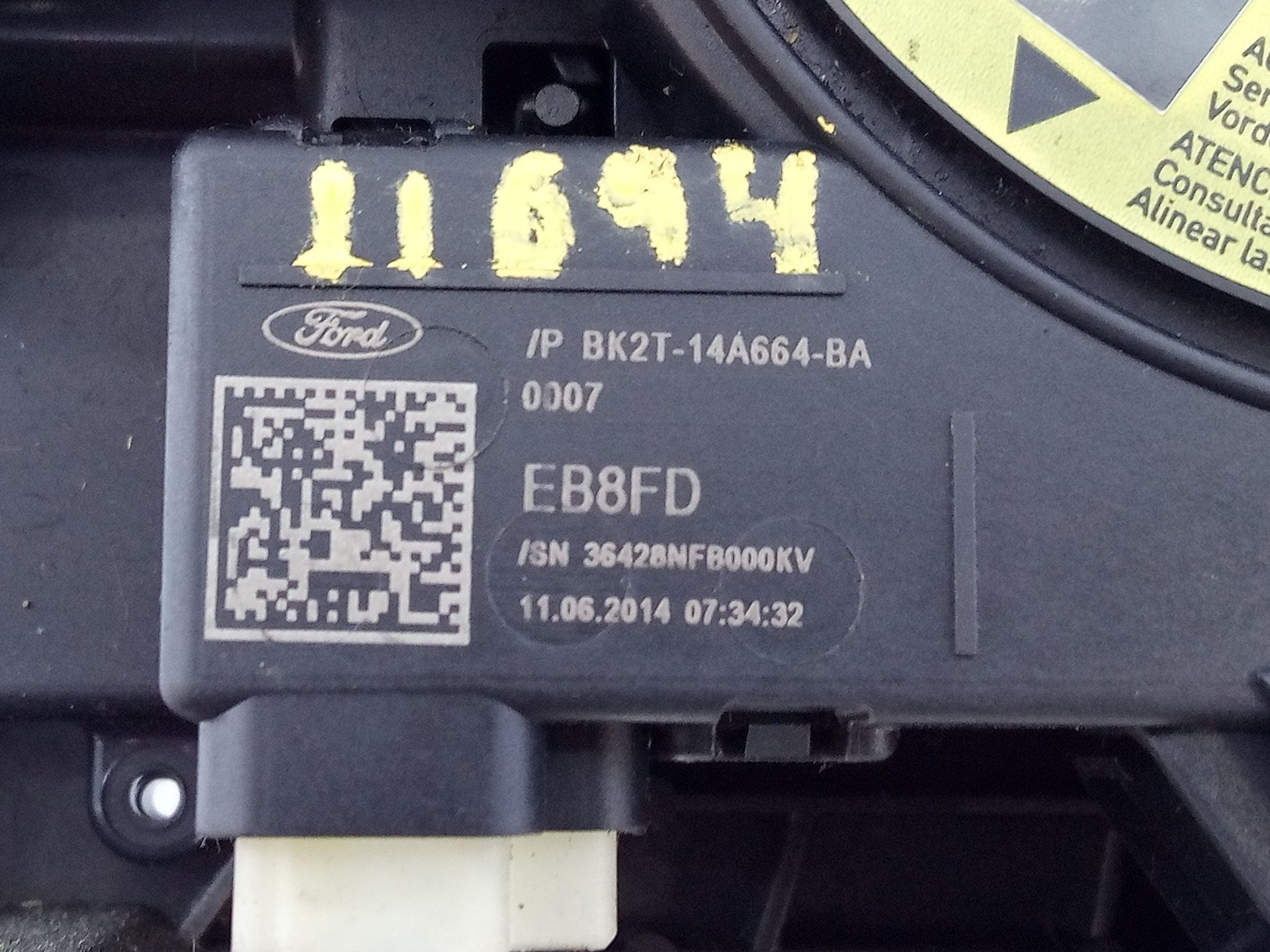 ANILLO AIRBAG FORD TRANSIT CUSTOM KOMBI CV6T13335AD / E3-B3-24-4 / BK2T3F944BC CV6T13335ADE3B3244BK2T3F944BC - Vista 3