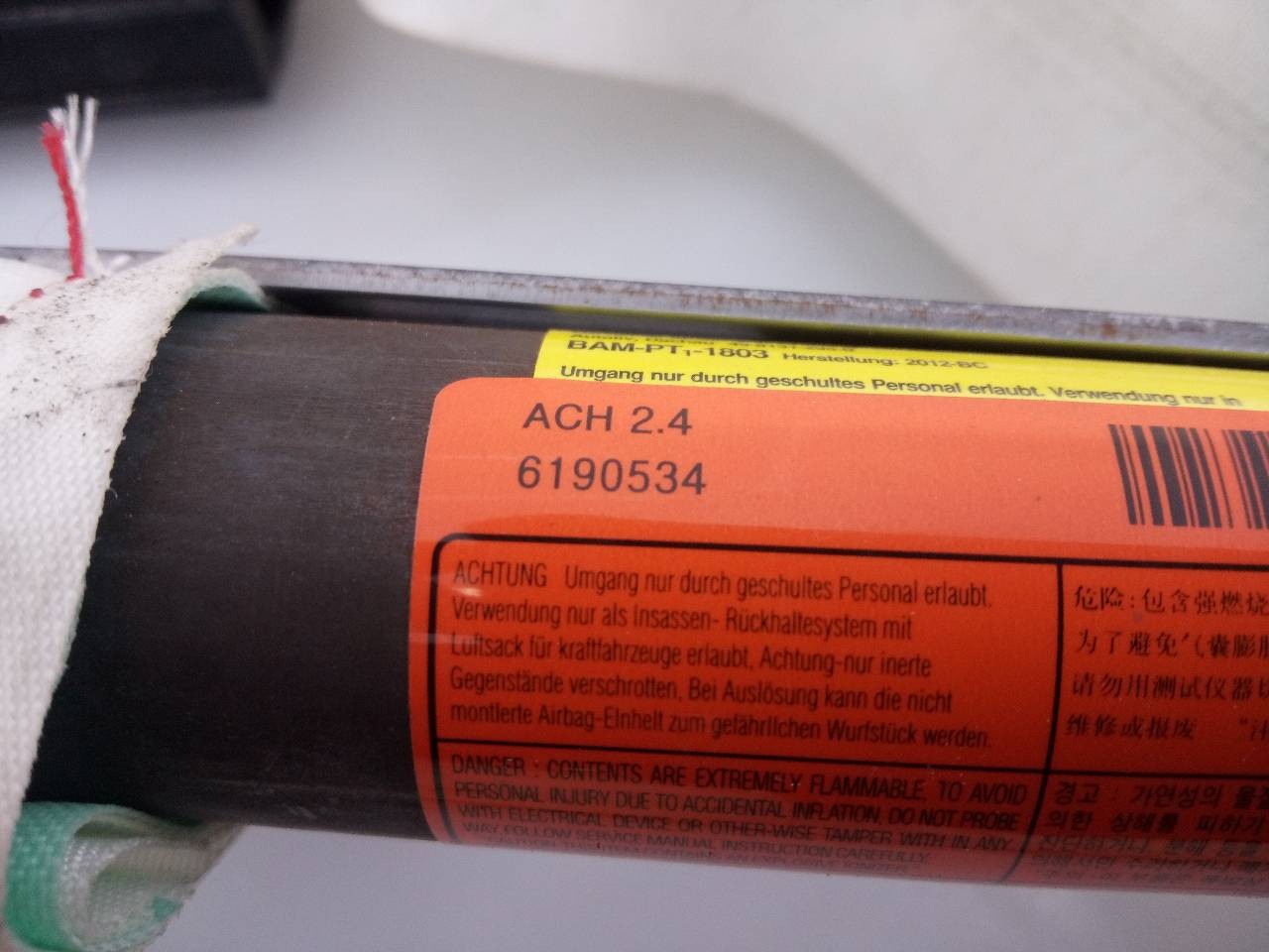 AIRBAG CORTINA DELANTERO DERECHO HYUNDAI SANTA FE (DM) 6190534 / E2-B5-40-2 6190534E2B5402 - Vista 2