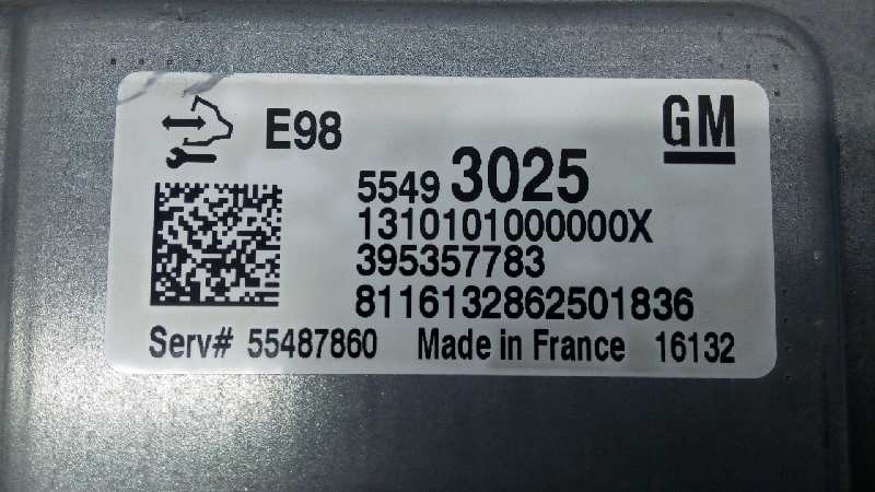 CENTRALITA MOTOR UCE OPEL ASTRA K LIM. 5TÜRIG 55493025 / E3-A5-33-1 / 395357783 55493025E3A5331395357783 - Vista 3