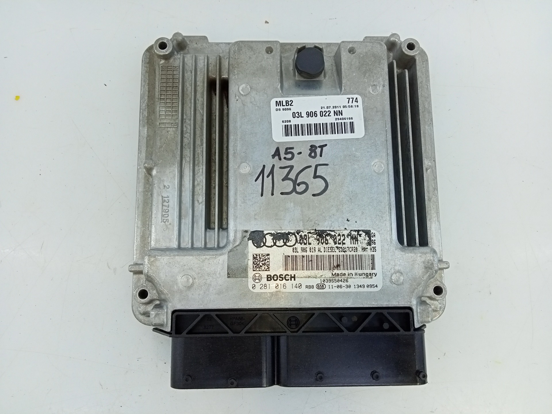 CENTRALITA MOTOR UCE AUDI A5 SPORTBACK (8T) 03L906022NN / E2-A1-39-3 / 0281016140 03L906022NNE2A13930281016140