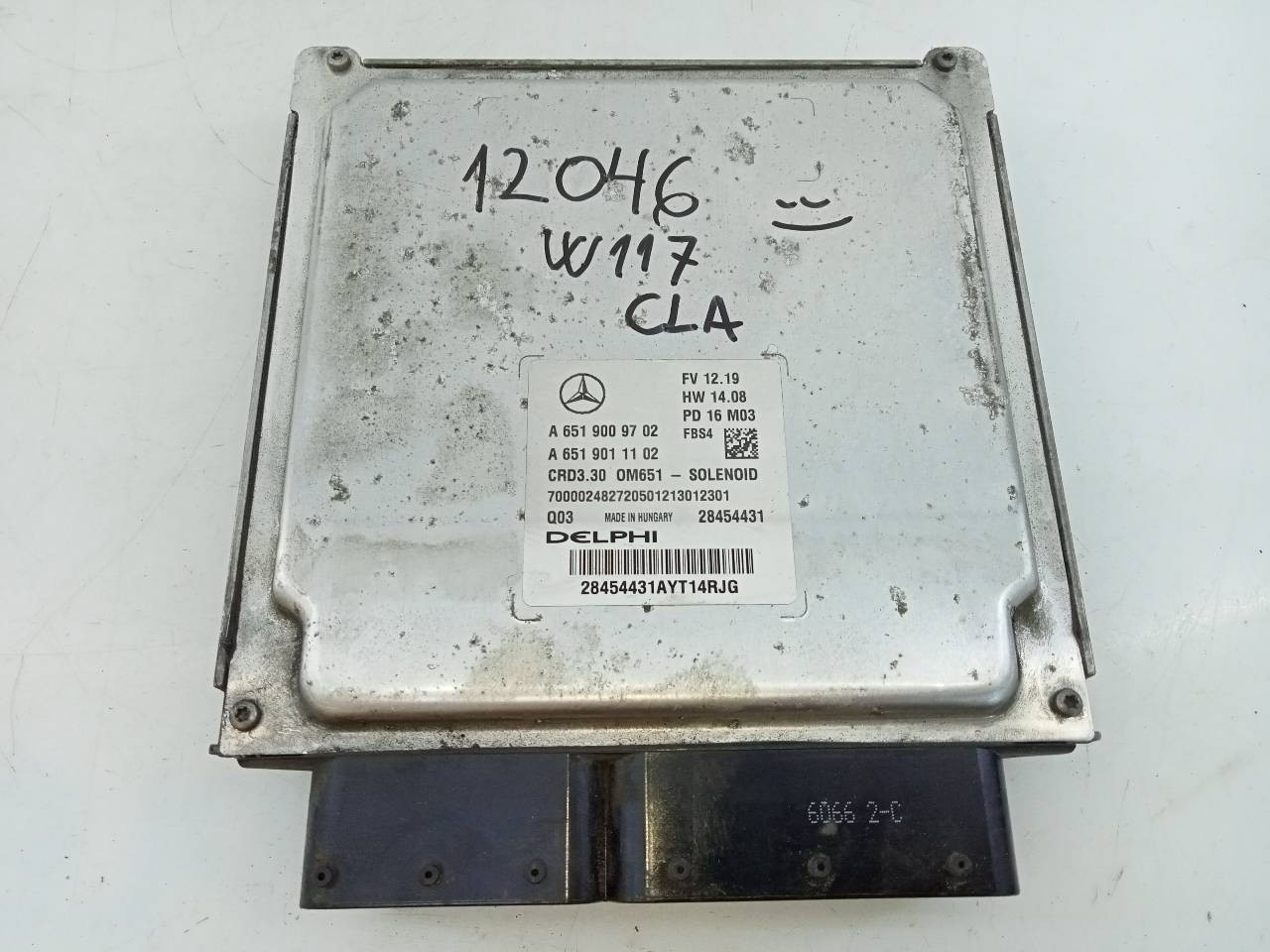 CENTRALITA MOTOR UCE MERCEDES-BENZ CLASE CLA (W117) A6519009702 / E3-A1-12-2 / 28454431 A6519009702E3A112228454431 - Vista 3
