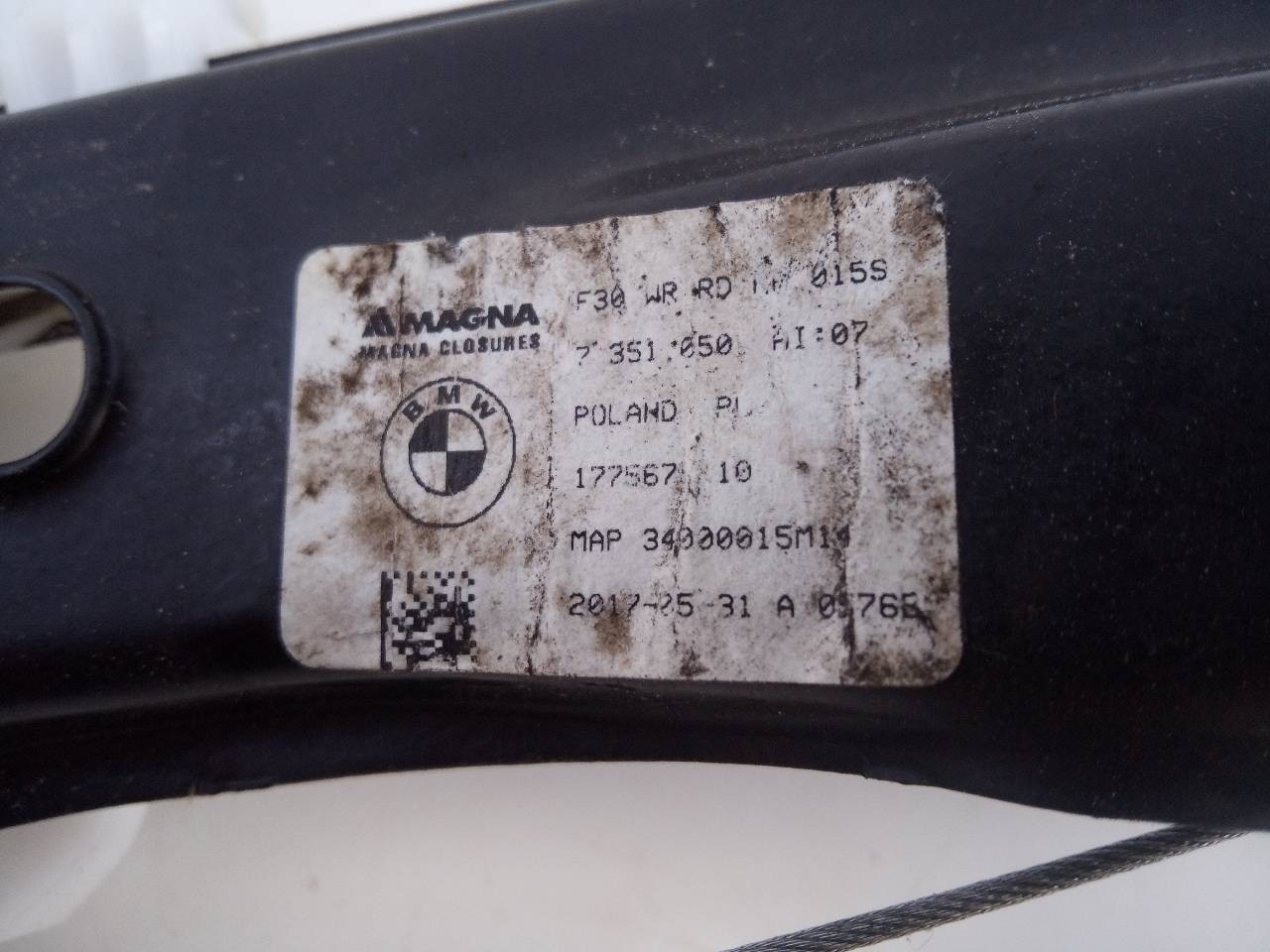ELEVALUNAS TRASERO DERECHO BMW SERIE 3 TOURING (F31) 3T0832A / E1-A3-48-1 / 7351050 3T0832AE1A34817351050 - Vista 2