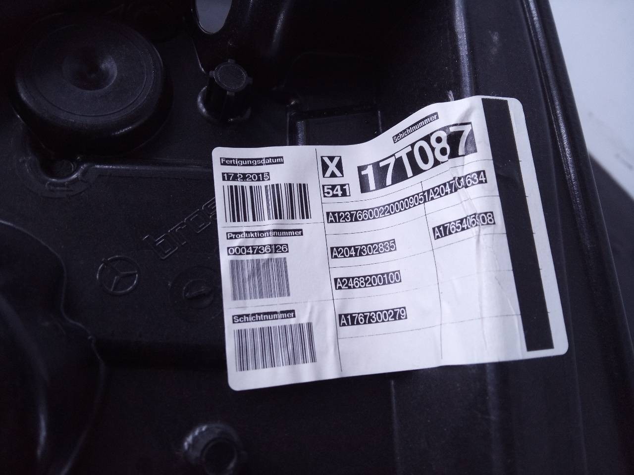ELEVALUNAS TRASERO DERECHO MERCEDES-BENZ CLASE GLA (W156) A2047302835 / P2-B3-19 A2047302835P2B319 - Vista 3