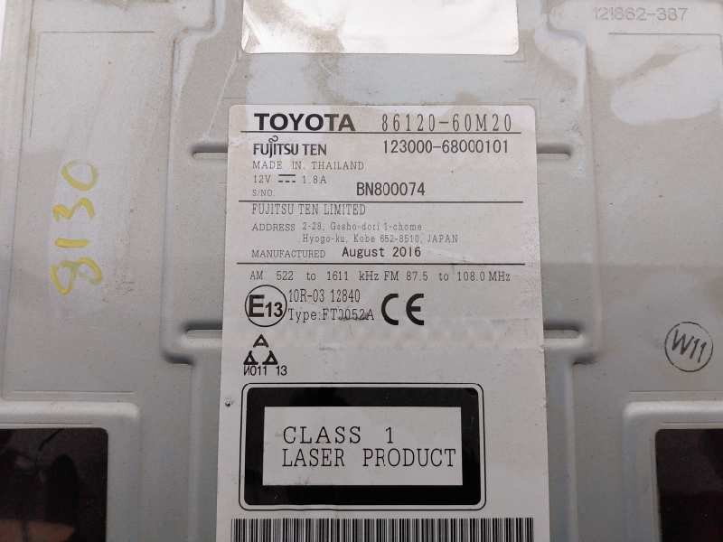 SISTEMA AUDIO / RADIO CD TOYOTA LAND CRUISER (J15) 8612060M20 / E2-B4-14-2 / BN800074 8612060M20E2B4142BN800074 - Vista 2