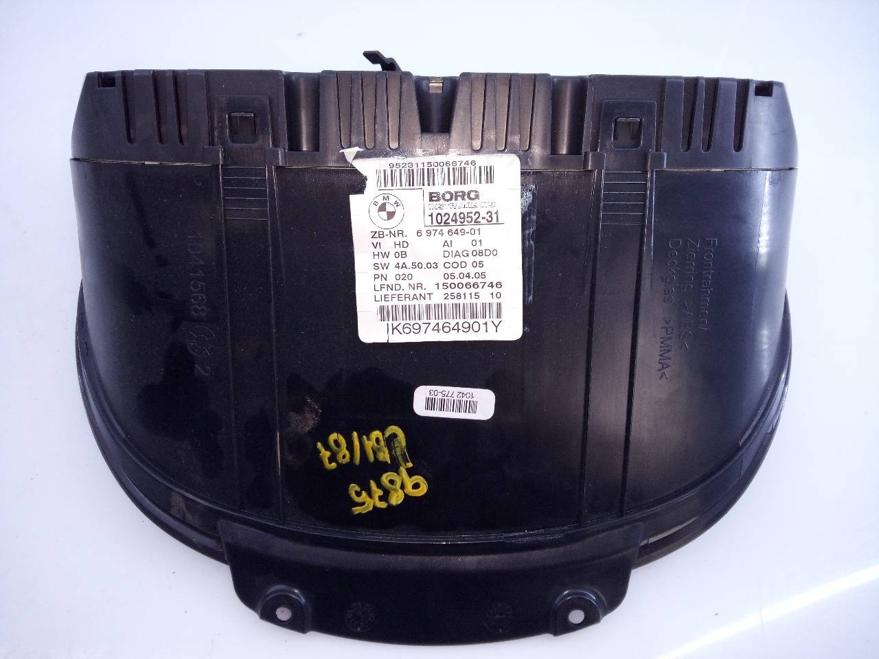 CUADRO INSTRUMENTOS BMW SERIE 1 BERLINA (E81/E87) 697464901 / E3-A2-39-3 / 102495231 697464901E3A2393102495231 - Vista 3