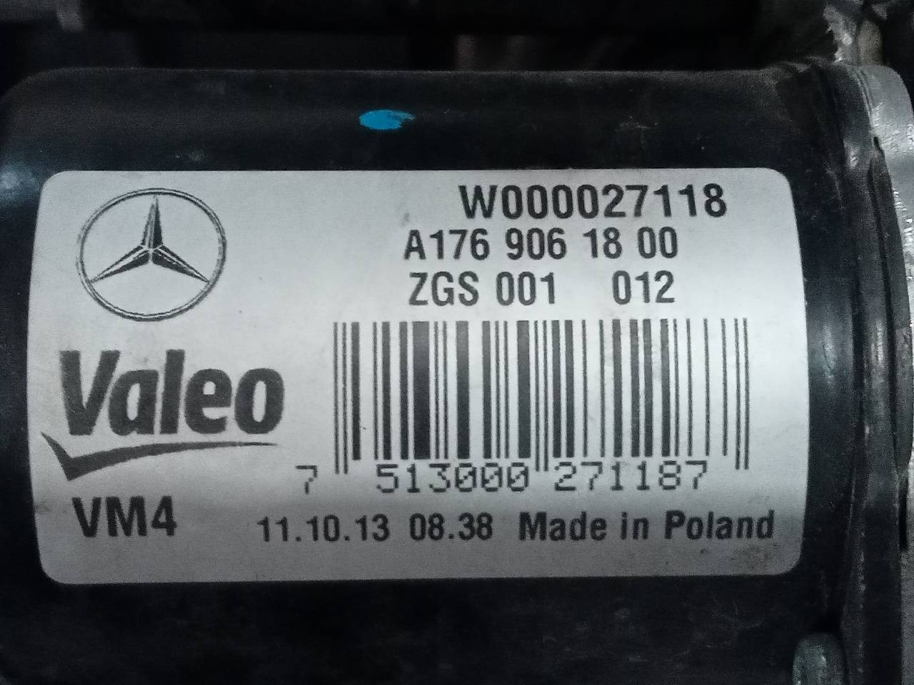MOTOR LIMPIA DELANTERO MERCEDES-BENZ CLASE CLA (W117) A1769061800 A1769061800 - Vista 2
