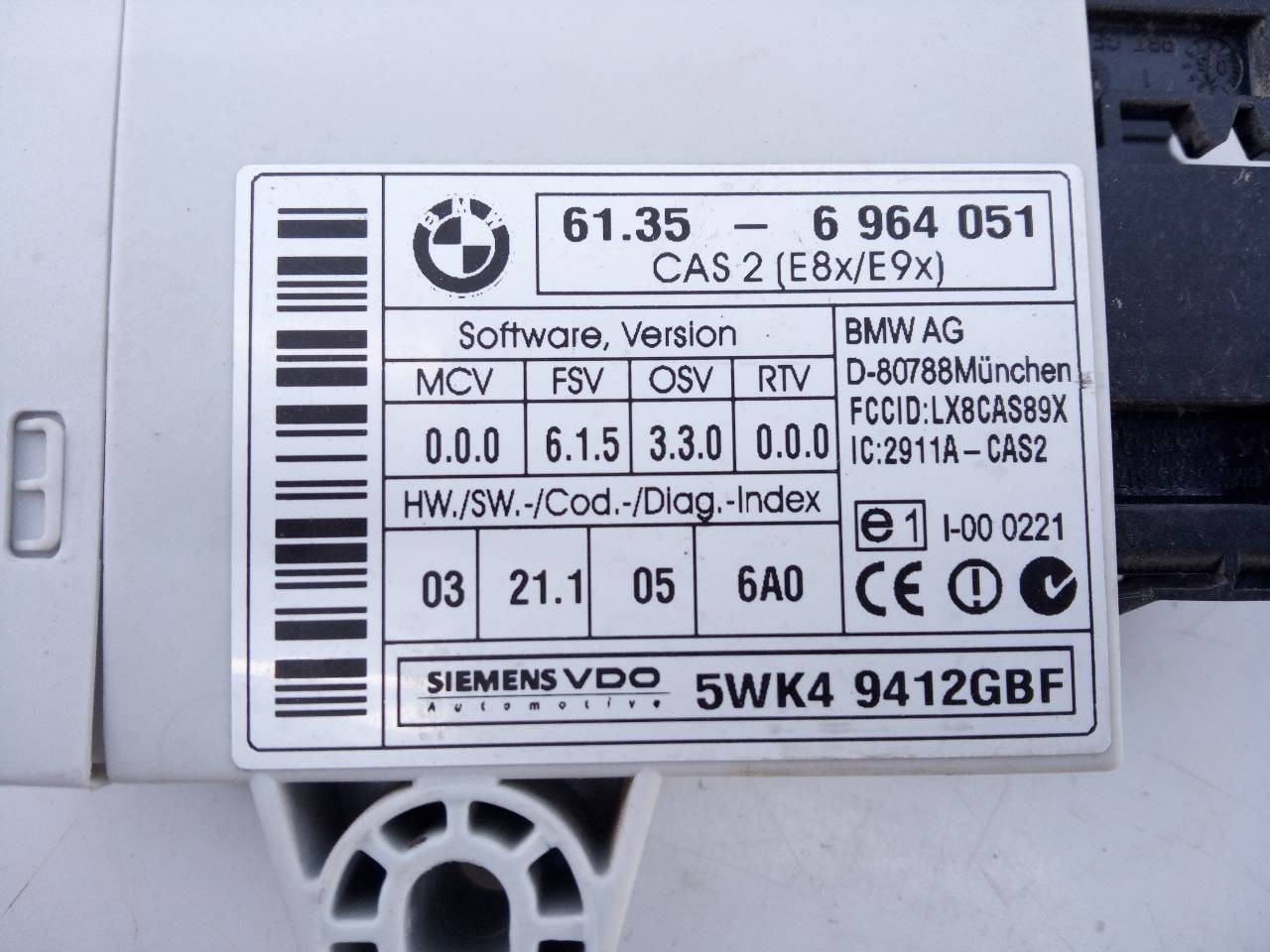 MODULO ELECTRONICO BMW SERIE 3 BERLINA (E90) 61356964051 / E3-A2-40-2 61356964051E3A2402 - Vista 3