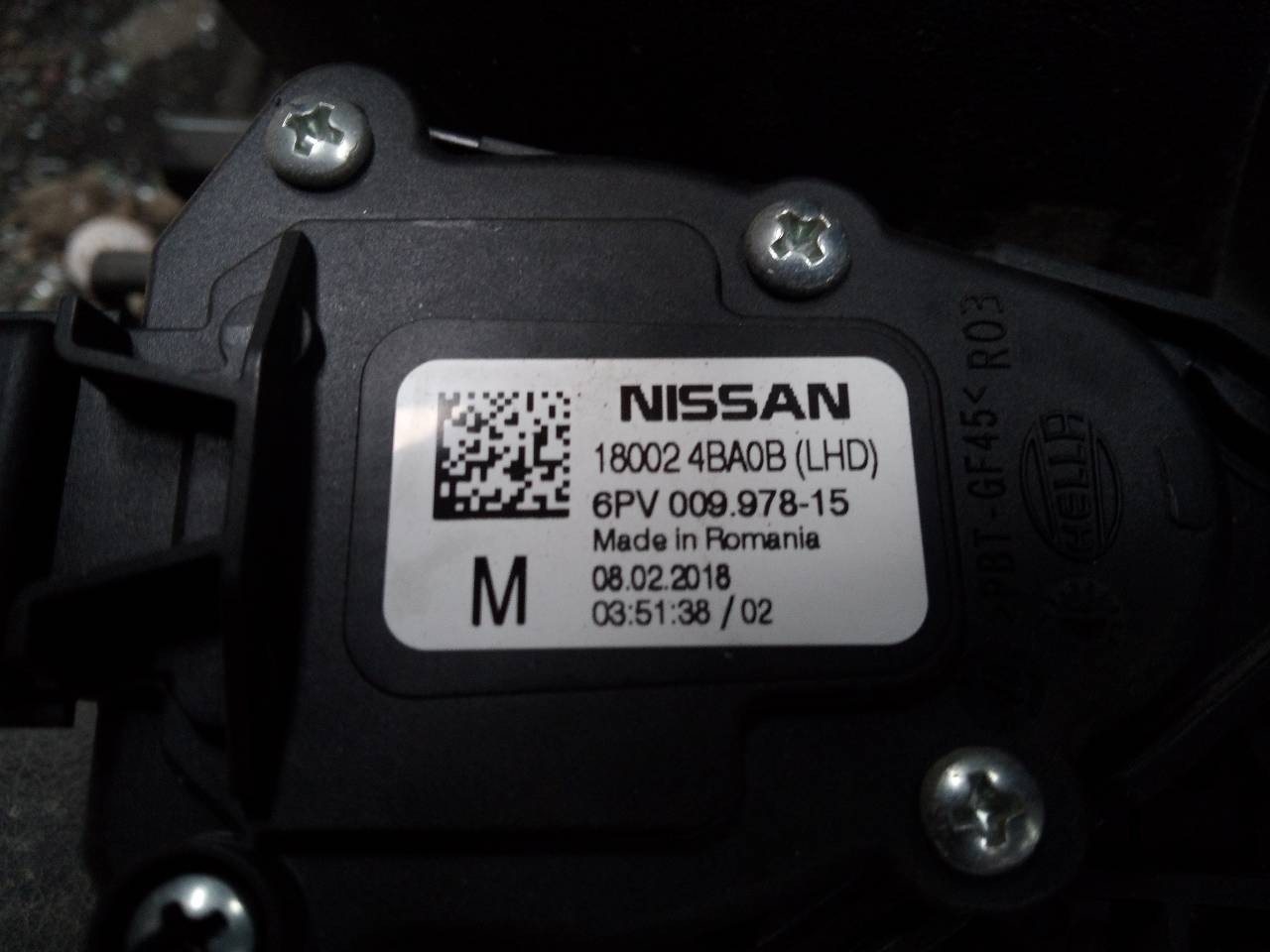 PEDAL ACELERADOR NISSAN QASHQAI (J11) 180024BA0B / 6PV00987815 180024BA0B6PV00987815 - Vista 2