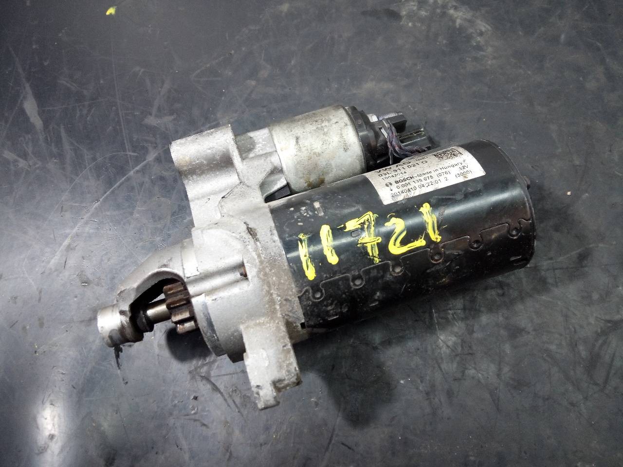 MOTOR ARRANQUE AUDI A5 SPORTBACK (8T) 03L911021G / P3-B7-19-2 / 10042014 03L911021GP3B719210042014