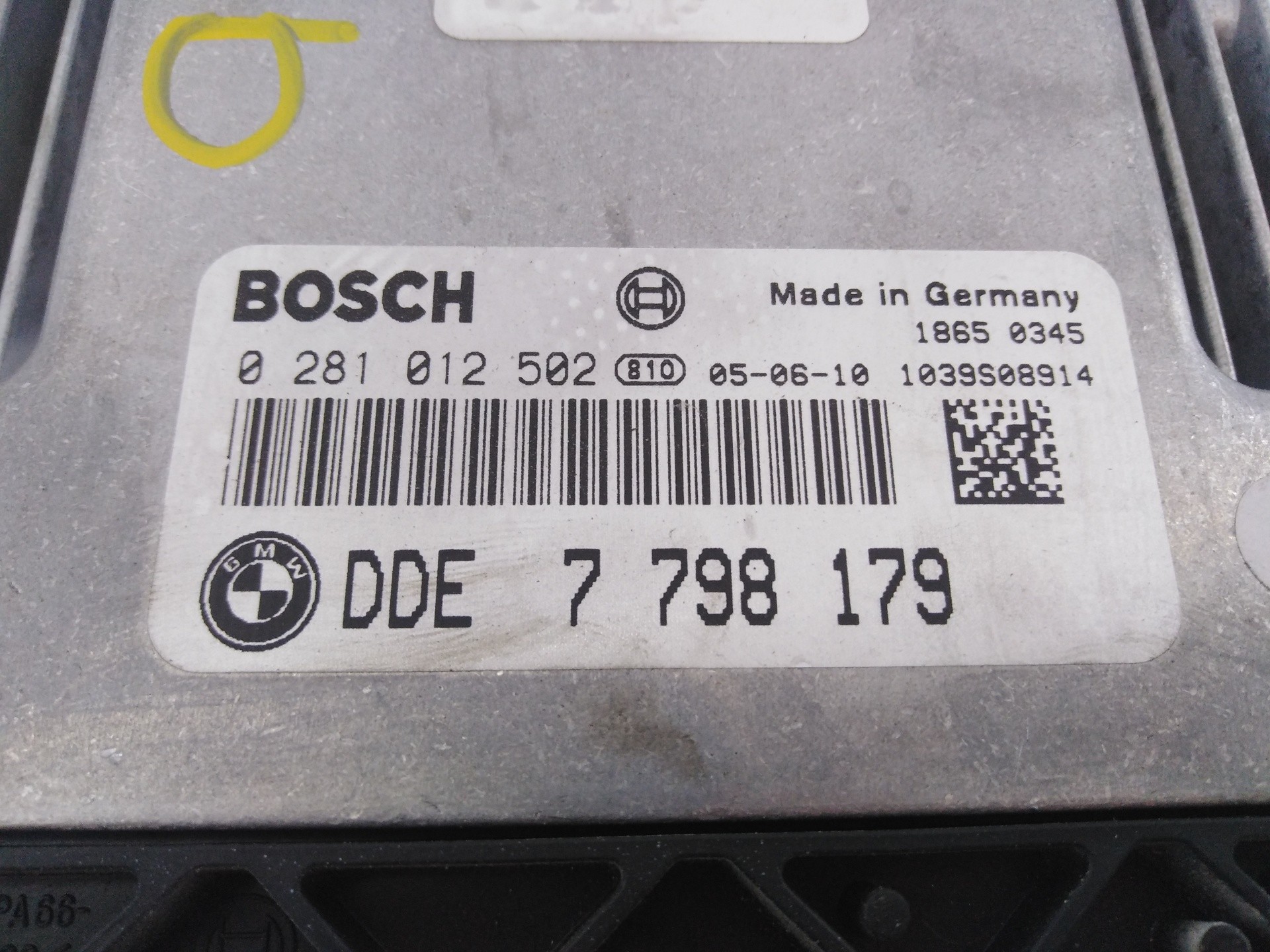 CENTRALITA MOTOR UCE BMW SERIE 1 BERLINA (E81/E87) 7798179 / E3-B5-20-1 / 0281012502 7798179E3B52010281012502 - Vista 3