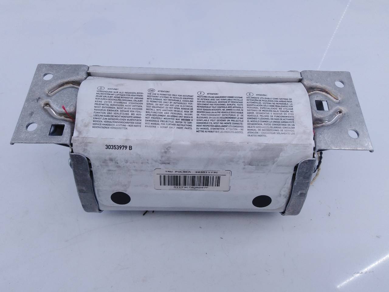 AIRBAG DELANTERO DERECHO BMW SERIE 1 BERLINA (E81/E87) 397066870064 / E1-A3-11-2 / 30351173C 397066870064E1A311230351173C