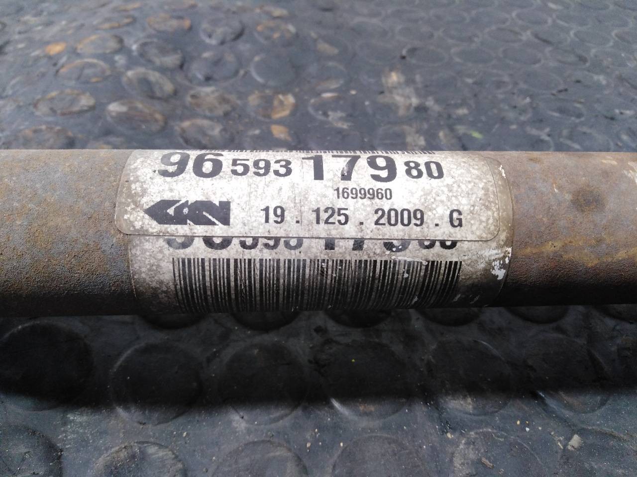 TRANSMISION DELANTERA DERECHA PEUGEOT 207 9659317980 / P1-A6-24 / 1699960 9659317980P1A6241699960 - Vista 3