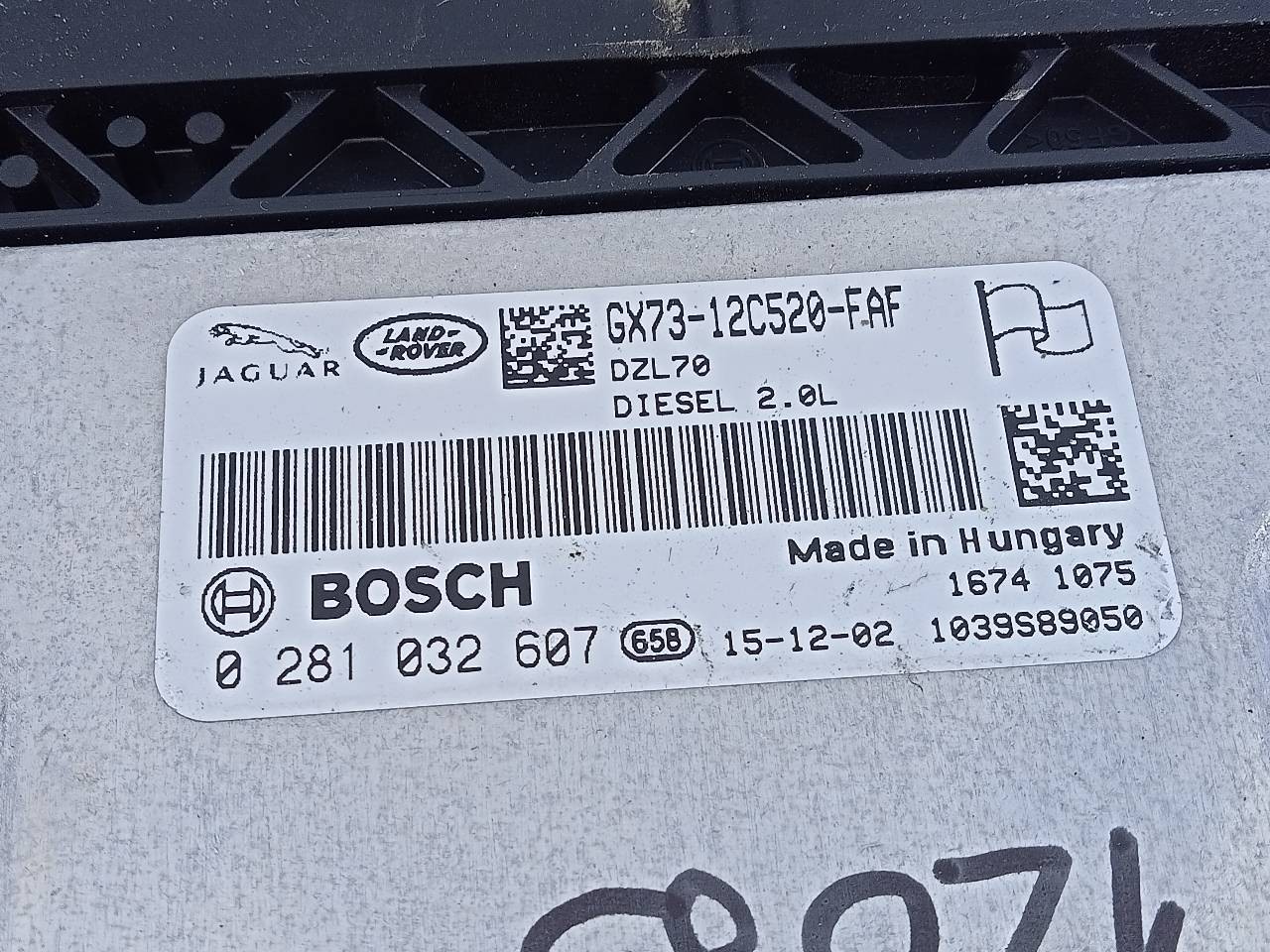 CENTRALITA MOTOR UCE LAND ROVER EVOQUE GX7312C520FAF / E3-B3-18-1 / 0281032607 GX7312C520FAFE3B31810281032607 - Vista 3
