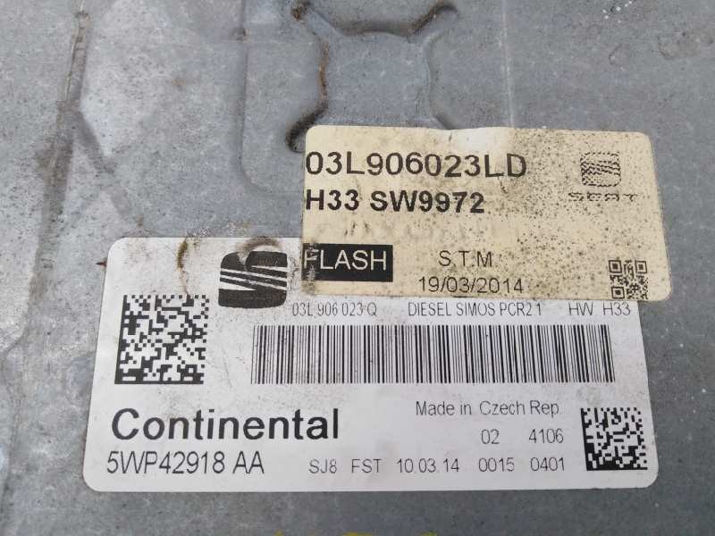 CENTRALITA MOTOR UCE SEAT IBIZA (6J5) 03L906023LD / E2-A1-8-3 / 5WP42918AA 03L906023LDE2A1835WP42918AA - Vista 2
