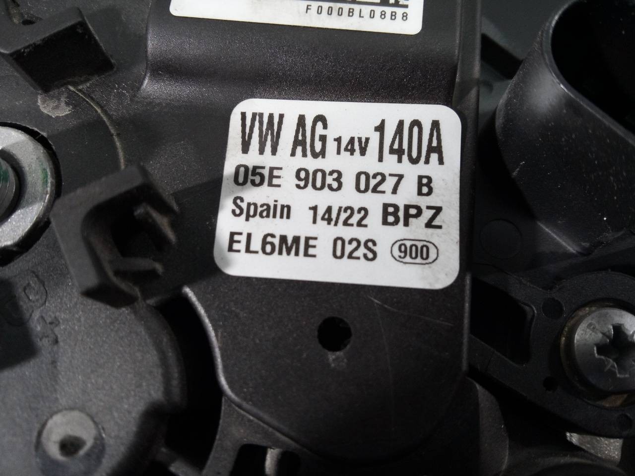 ALTERNADOR VOLKSWAGEN T-CROSS 05E903027B / P3-A5-7-2 05E903027BP3A572 - Vista 2