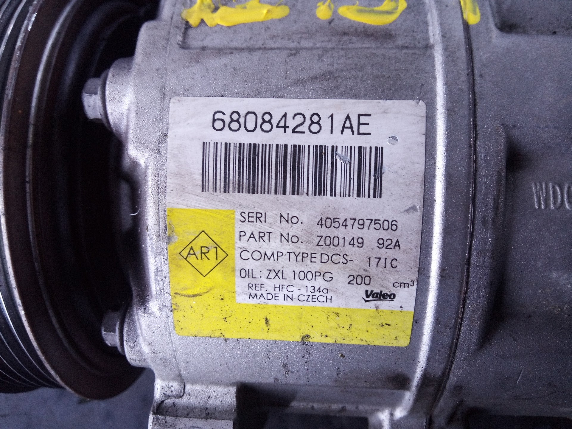 COMPRESOR AIRE ACONDICIONADO FIAT FREEMONT (345) 68084281AE / P3-A1-28-3 / 4054797506 68084281AEP3A12834054797506 - Vista 2