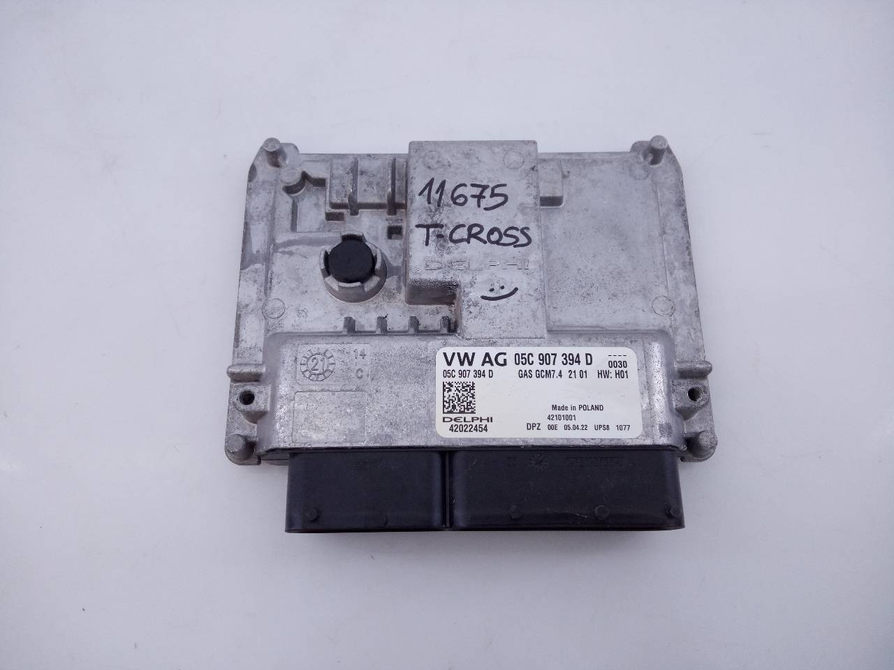 CENTRALITA MOTOR UCE VOLKSWAGEN T-CROSS 05C907394D / E2-A1-29-2 / 42022454 05C907394DE2A129242022454
