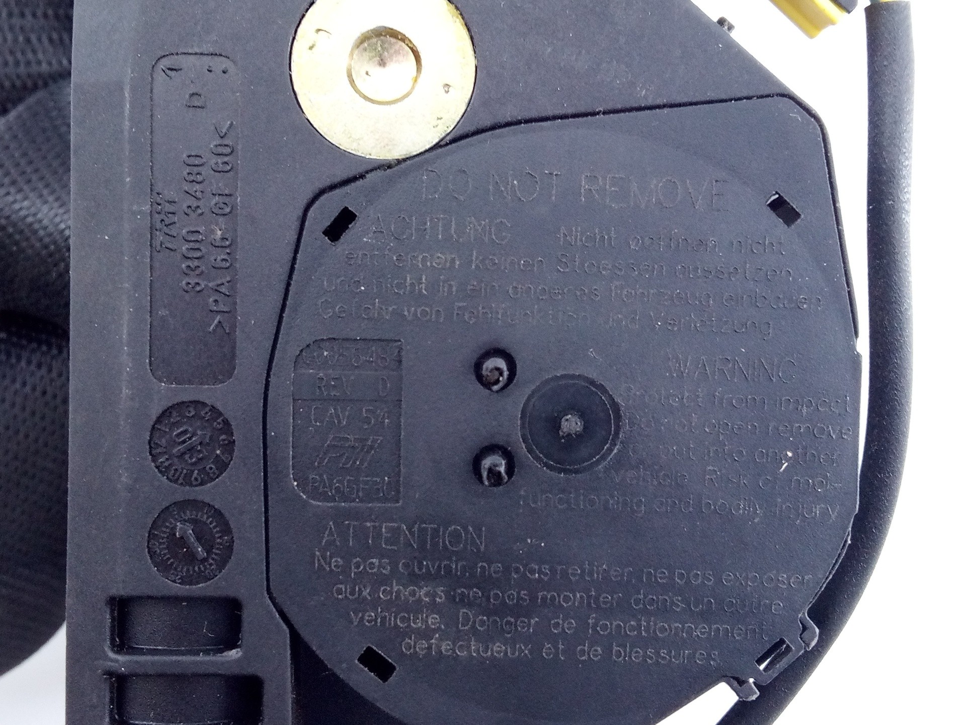 CINTURON SEGURIDAD DELANTERO DERECHO MERCEDES-BENZ CLASE M (W163) A1638603085 / E1-A2-52-2 / 33004739 A1638603085E1A252233004739 - Vista 3