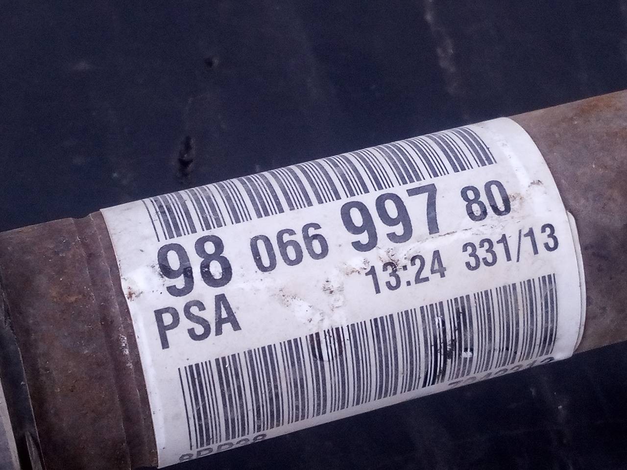 TRANSMISION DELANTERA DERECHA PEUGEOT 308 9806699780 / P1-A6-27 9806699780P1A627 - Vista 2