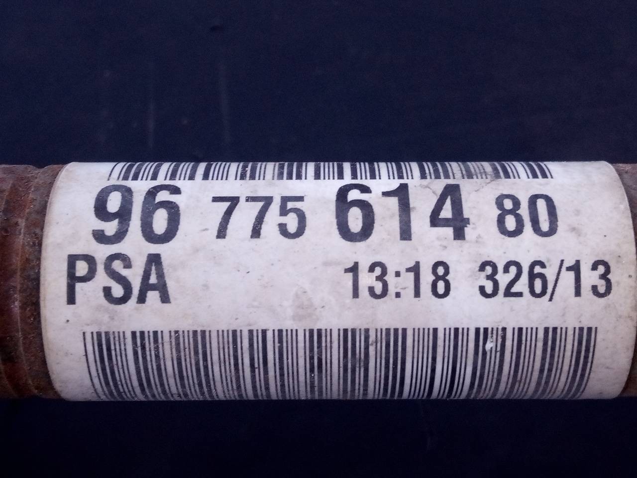 TRANSMISION DELANTERA IZQUIERDA PEUGEOT 308 9677561480 / P1-A6-19 9677561480P1A619 - Vista 2