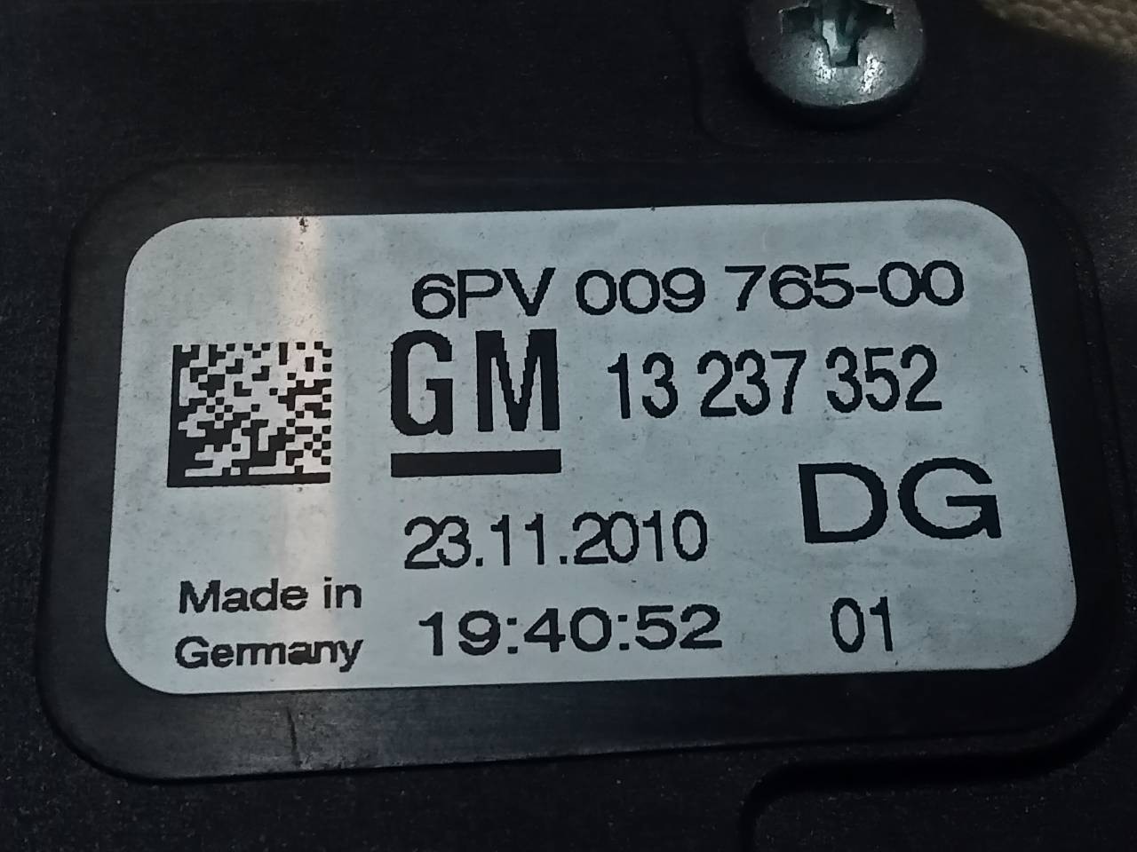 PEDAL ACELERADOR OPEL INSIGNIA BERLINA 13237352 / 6PV00976500 132373526PV00976500 - Vista 2