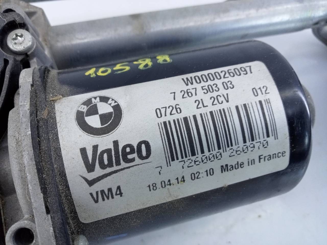 MOTOR LIMPIA DELANTERO BMW SERIE 1 LIM. (F20) 726750303 / E1-A3-8-2 / W000025097 726750303E1A382W000025097 - Vista 2