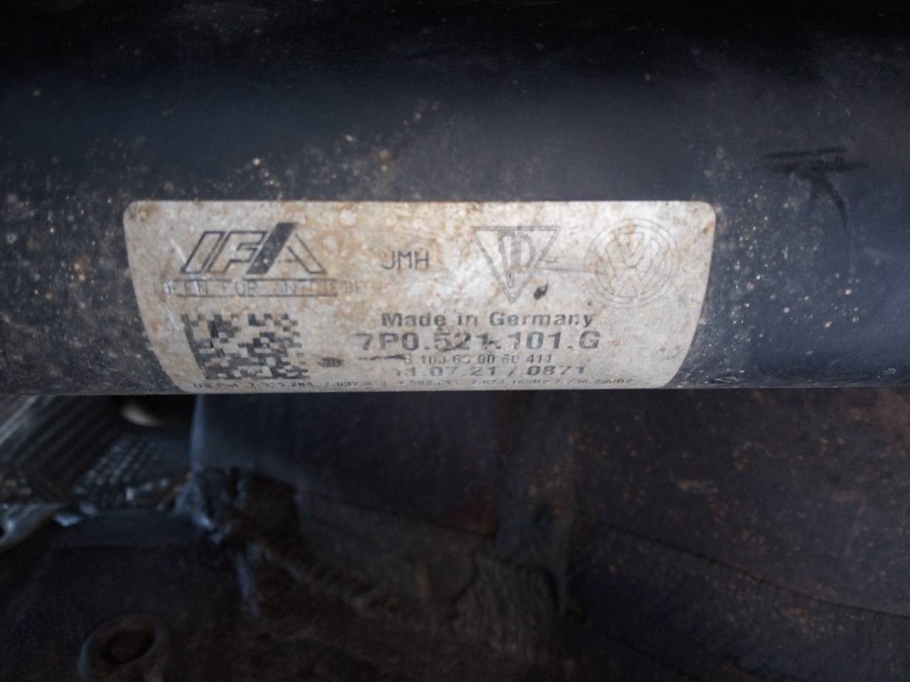 TRANSMISION CENTRAL DELANTERA PORSCHE CAYENNE (TYP 92AA) 7P0521101G 7P0521101G