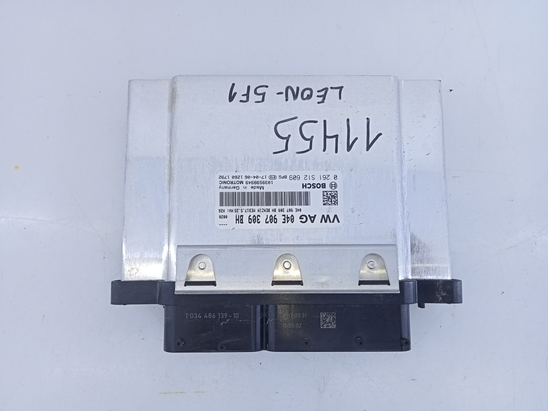 CENTRALITA MOTOR UCE SEAT LEON (5F1) 04E907309BH / E2-A1-45-3 / 0261S12609 04E907309BHE2A14530261S12609