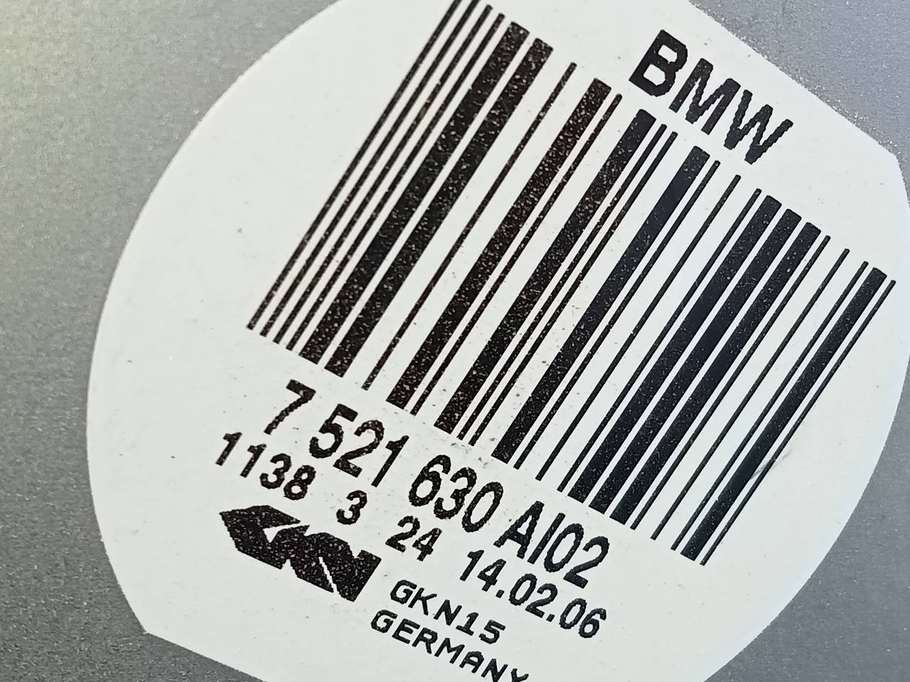 TRANSMISION TRASERA DERECHA BMW SERIE 5 BERLINA (E60) 7521630AI02 / P1-A6-14 7521630AI02P1A614 - Vista 2