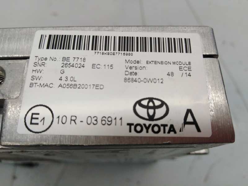 MODULO ELECTRONICO TOYOTA RAV 4 2654024 / E3-B2-10-4 / 868400W012 2654024E3B2104868400W012 - Vista 3