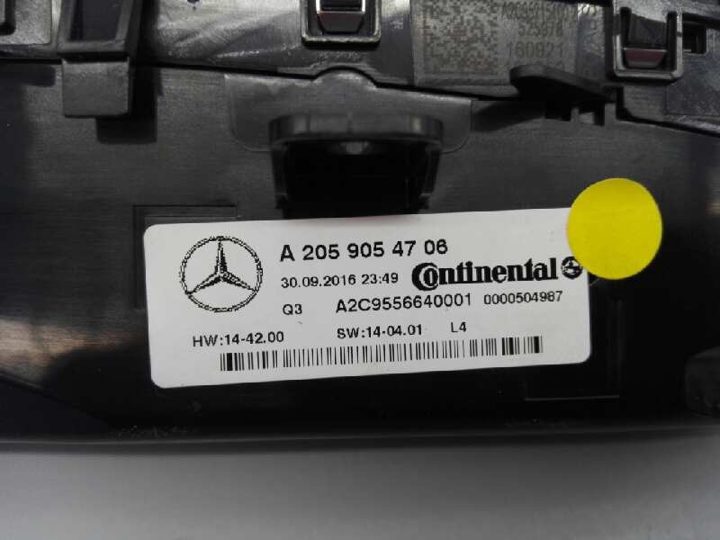 MANDO CLIMATIZADOR MERCEDES-BENZ CLASE C (W205) LIM. A2059054706 / E3-A1-10-1 / A2C9556640001 A2059054706E3A1101A2C9556640001 - Vista 2