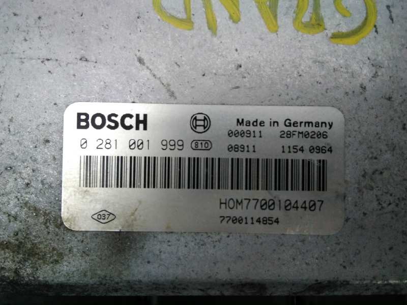 CENTRALITA MOTOR UCE RENAULT ESPACE / GRAND ESPACE (JE0) 0281001999 / E2-A1-43-5 / 7700104407 0281001999E2A14357700104407 - Vista 2
