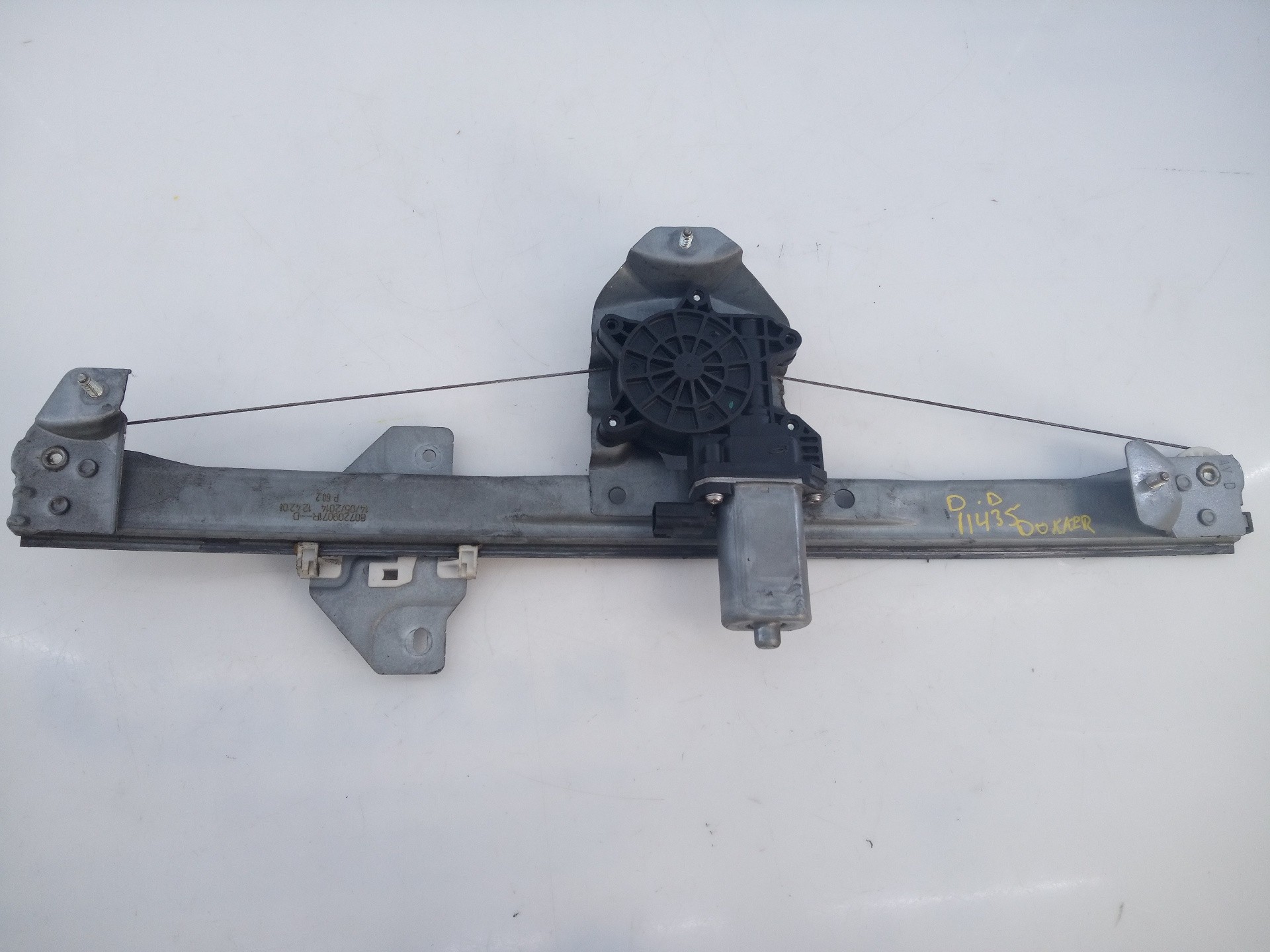 ELEVALUNAS DELANTERO DERECHO DACIA DOKKER 128001071E / E1-A1-48-1 / 807209071R 128001071EE1A1481807209071R