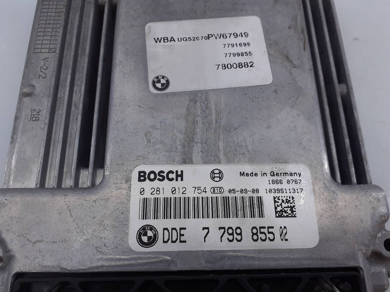 CENTRALITA MOTOR UCE BMW SERIE 1 BERLINA (E81/E87) 779985502 / E3-A2-18-1 / 0281012754 779985502E3A21810281012754 - Vista 3