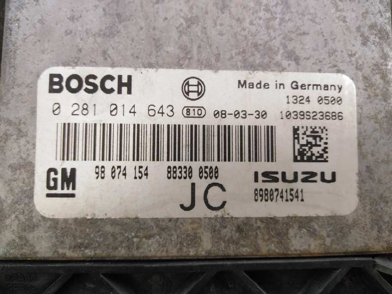 CENTRALITA MOTOR UCE OPEL ASTRA GTC 8980741541 / E3-A5-19-1 / 0281014643 8980741541E3A51910281014643 - Vista 3