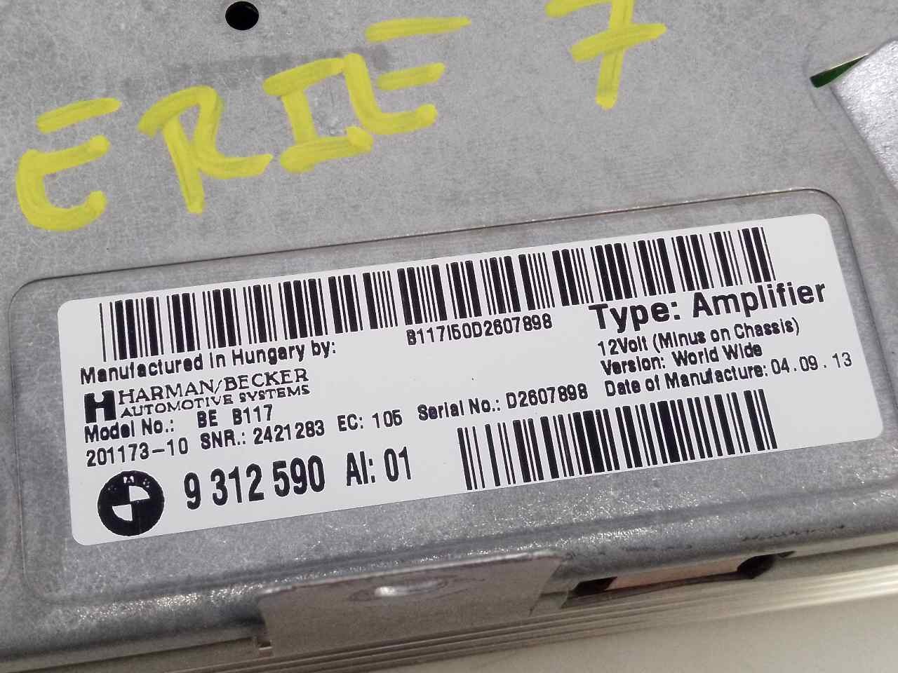 AMPLIFICADOR ANTENA BMW SERIE 7 (F01/F02) 9312590 / E3-A2-54-1 9312590E3A2541 - Vista 2