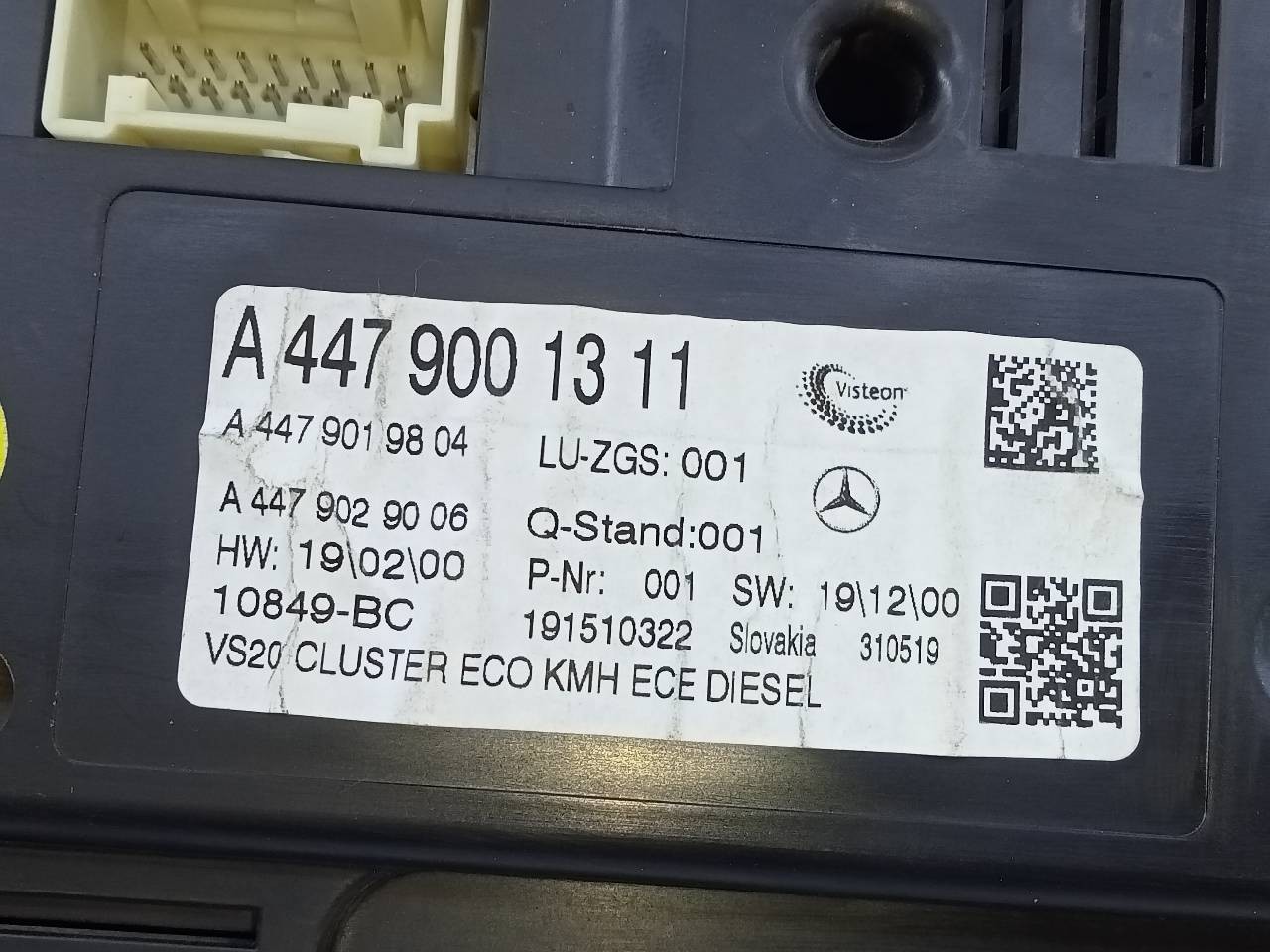 CUADRO INSTRUMENTOS MERCEDES-BENZ VITO MIXTO (447) A4479001311 / E3-A1-2-2 / A4479019804 A4479001311E3A122A4479019804 - Vista 2