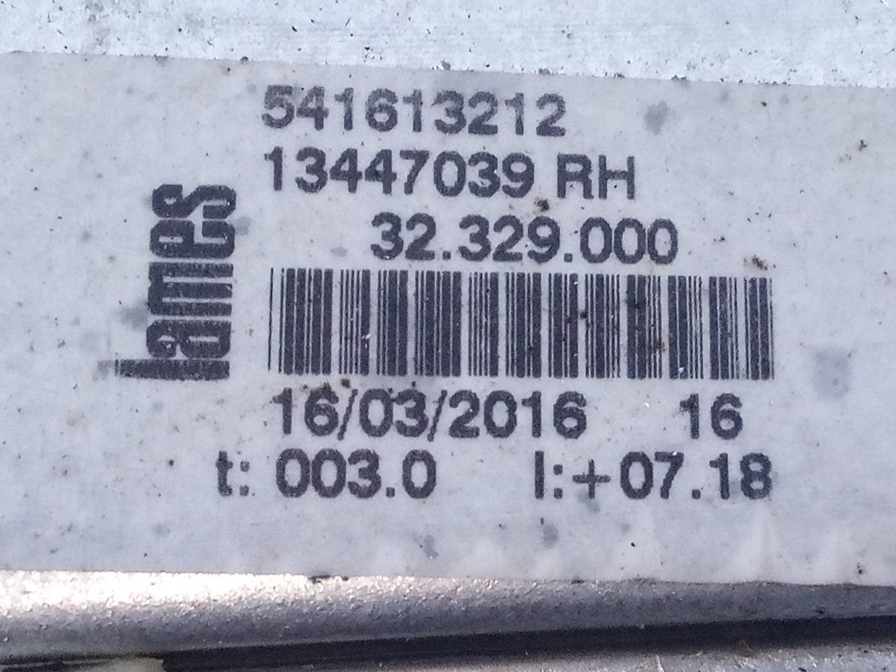 ELEVALUNAS DELANTERO DERECHO OPEL CORSA E 541613212 / E2-B6-60-1 / 13447039RH 541613212E2B660113447039RH - Vista 2