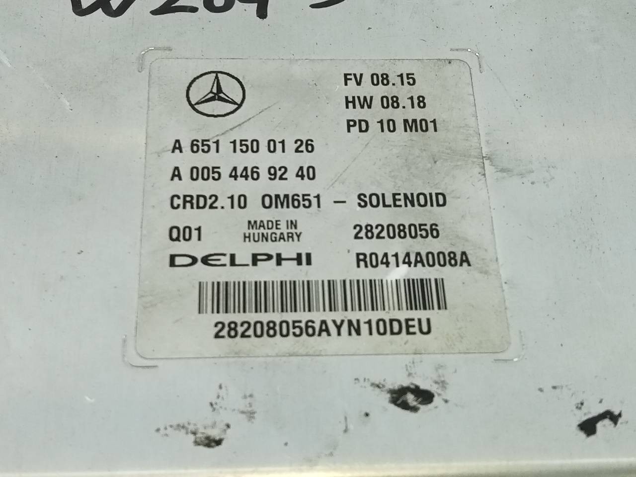 CENTRALITA MOTOR UCE MERCEDES-BENZ CLASE C (W204) BERLINA A6511500126 / E3-A1-2-2 / A0054469240 A6511500126E3A122A0054469240 - Vista 2