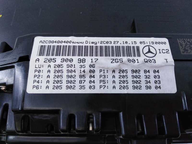 CUADRO INSTRUMENTOS MERCEDES-BENZ CLASE GLC (W253) A2059009817 / E3-A1-18-3 / A2C98480400 A2059009817E3A1183A2C98480400 - Vista 2