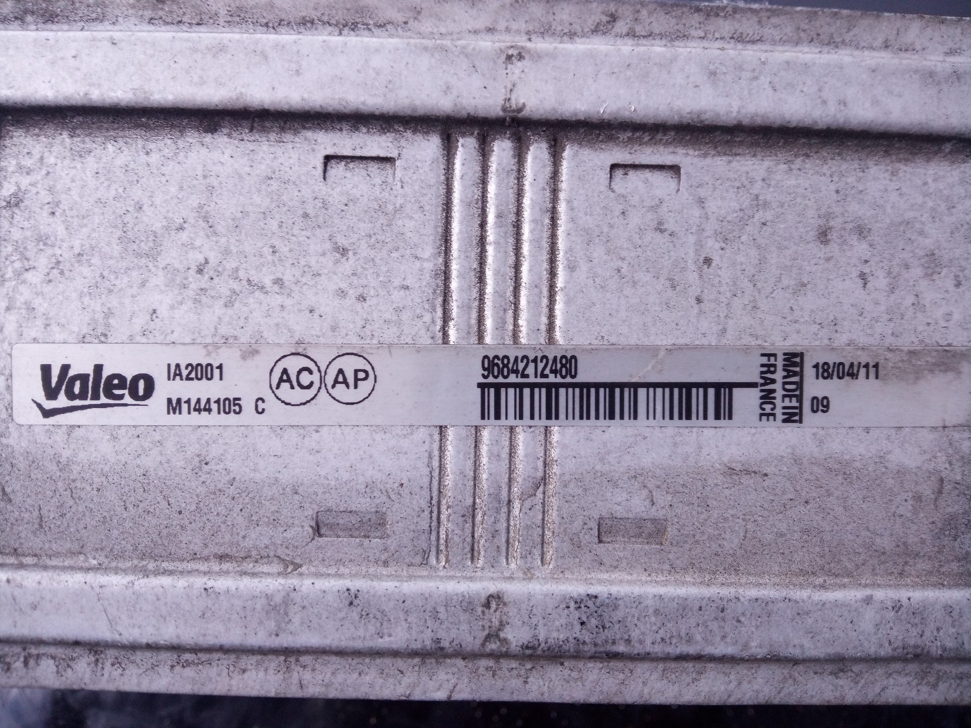 INTERCOOLER CITROËN C4 LIM. 9684212480 / P2-B10-8 / M144105C 9684212480P2B108M144105C - Vista 2
