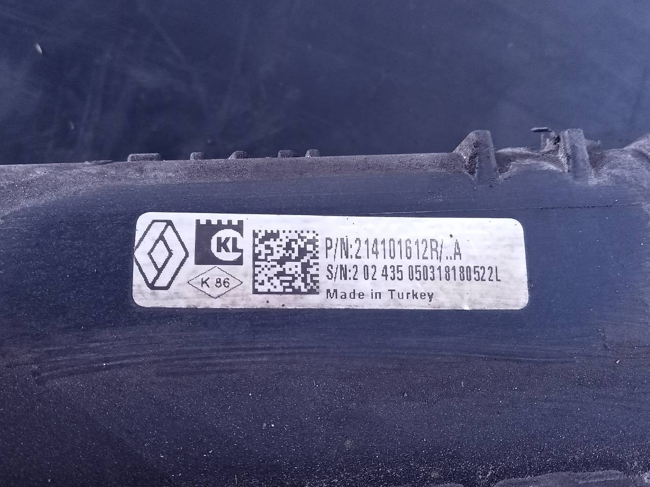 RADIADOR AGUA RENAULT CLIO IV 214101612R / P2-B6-12 214101612RP2B612 - Vista 2