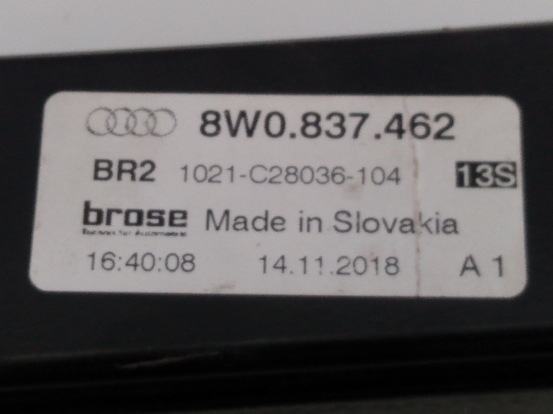 ELEVALUNAS DELANTERO DERECHO AUDI A4 AVANT (8W5) 8W0837462 / E1-B3-32-2 8W0837462E1B3322 - Vista 2