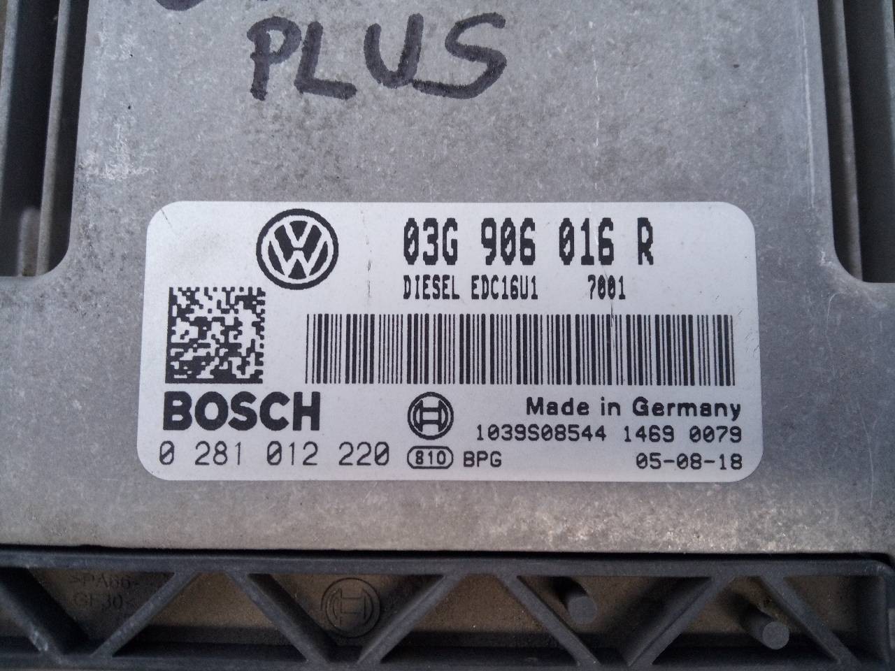 CENTRALITA MOTOR UCE VOLKSWAGEN GOLF PLUS (5M1) 03G906016R / E2-A1-35-2 / 0281012220 03G906016RE2A13520281012220 - Vista 3