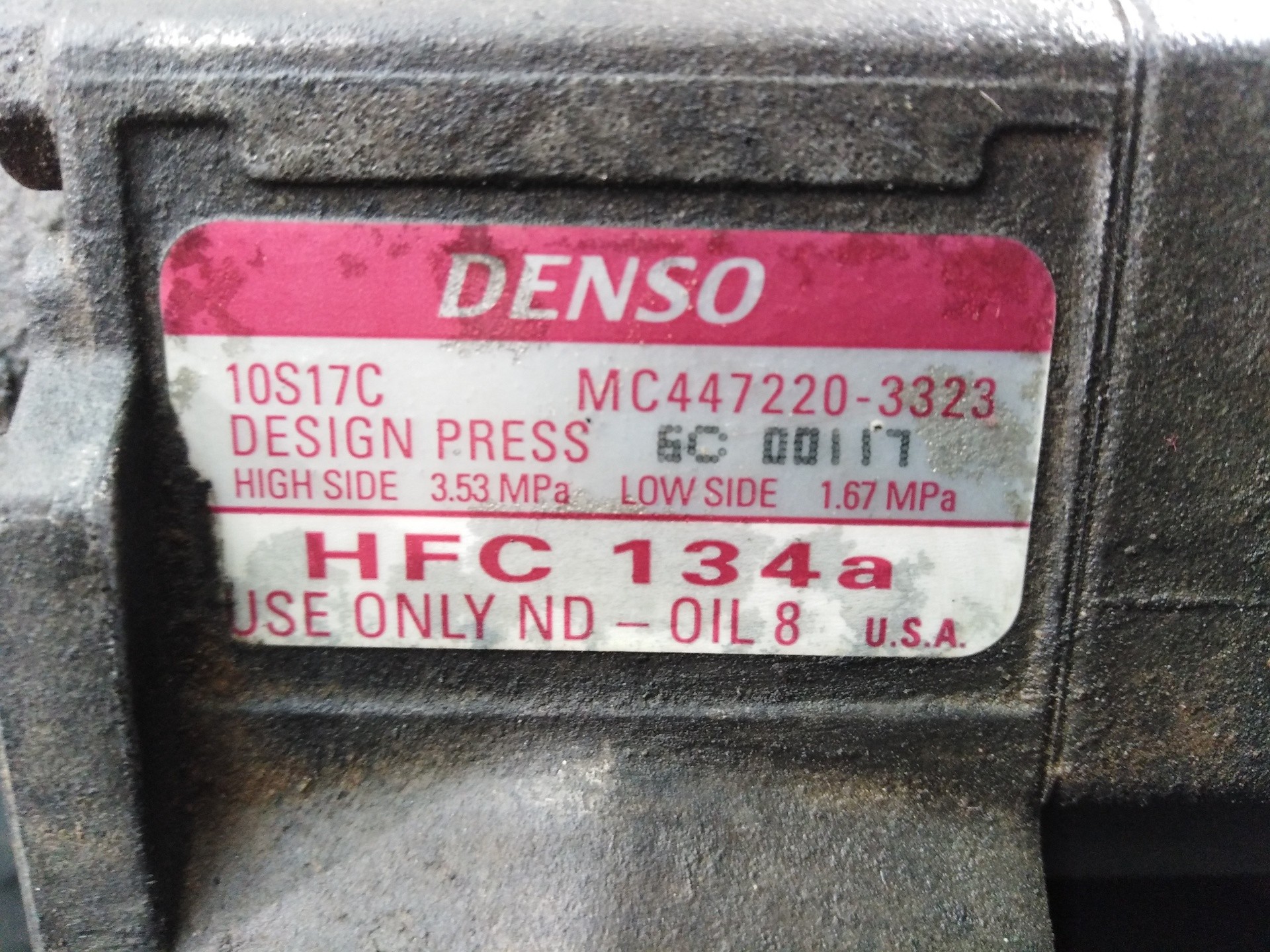 4472203323 COMPRESSEUR DE CLIMATISATION / P3-A2-13-2 / 10S17C / 2196114 POUR BMW - Photo 7/10