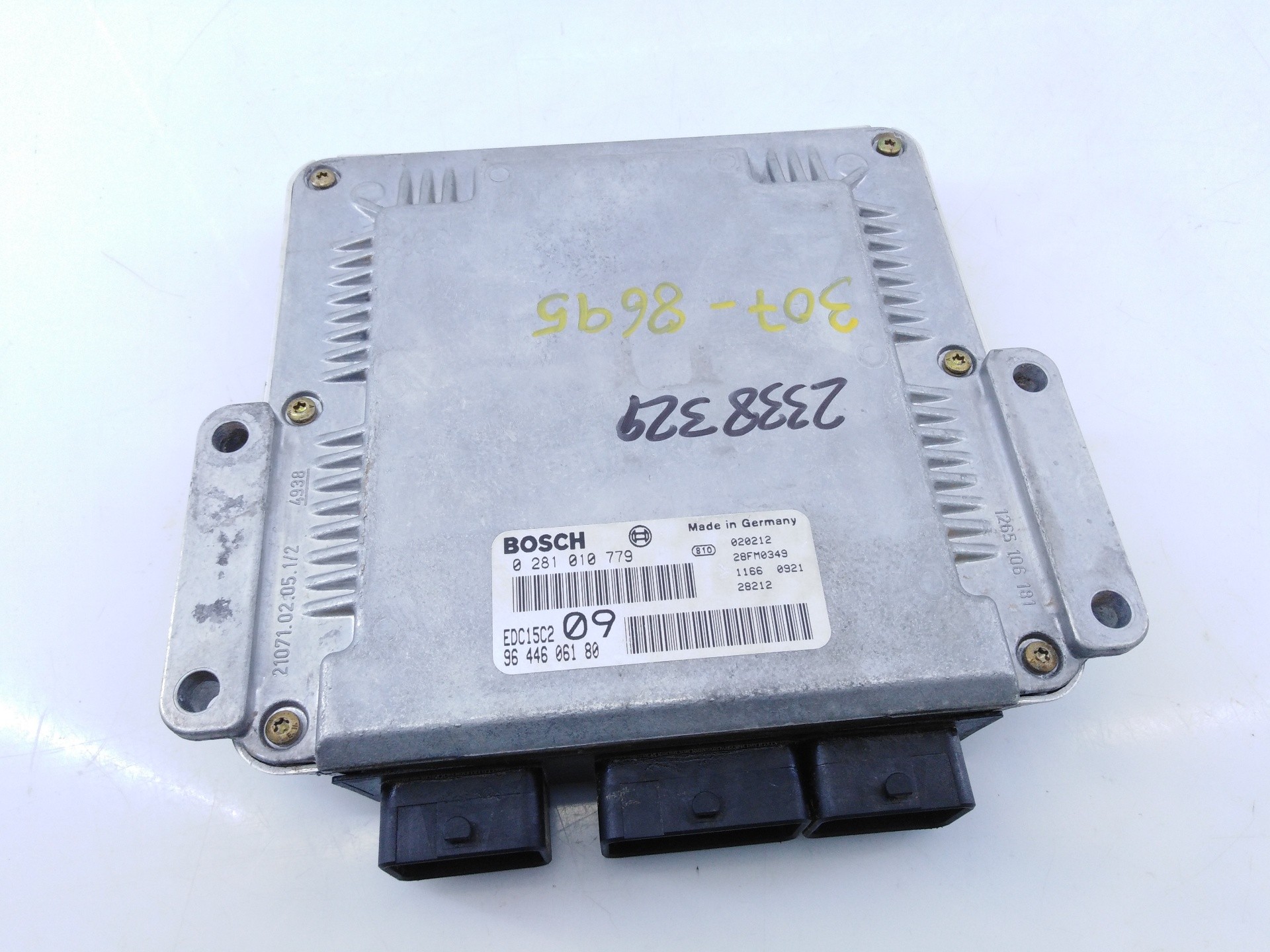 CENTRALITA MOTOR UCE PEUGEOT 307 (S1) 9644606180 / E3-B2-25-3 / 0281010779 9644606180E3B22530281010779 - Vista 2