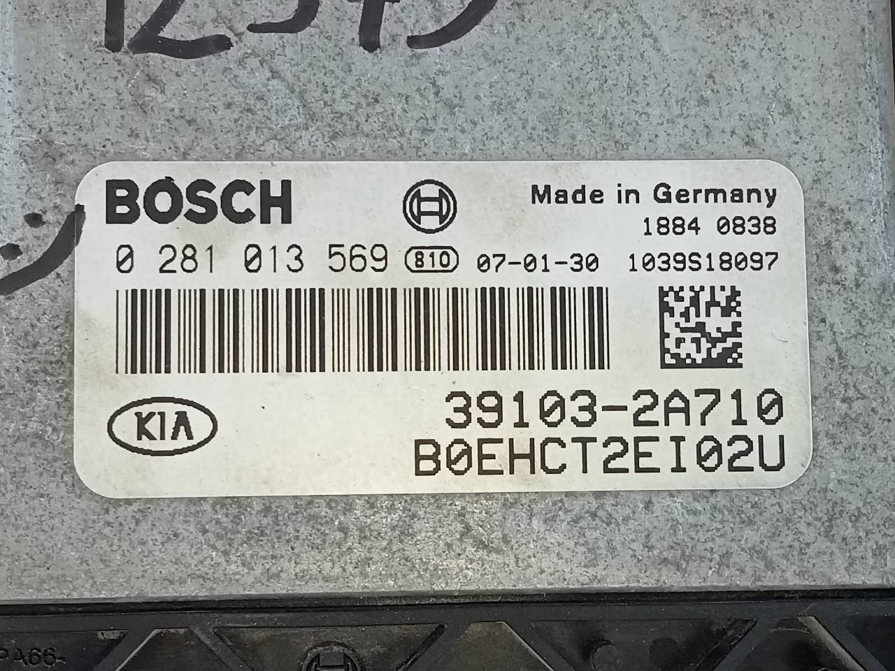 CENTRALITA MOTOR UCE KIA CEE´D 391032A710 / E3-A3-24-2 / 0281013569 391032A710E3A32420281013569 - Vista 2