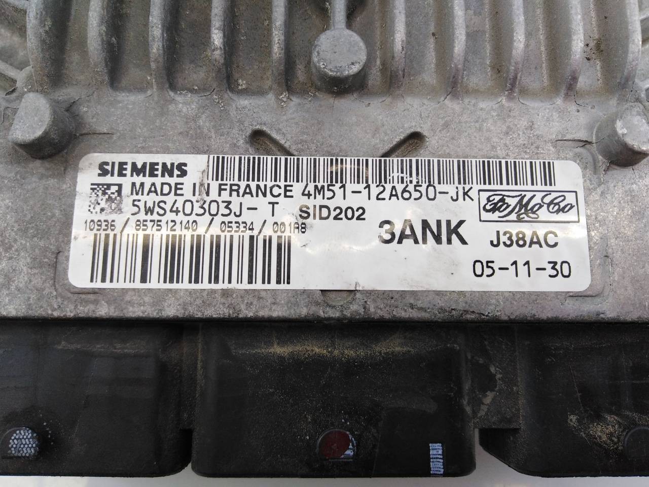 CENTRALITA MOTOR UCE FORD FOCUS BERLINA (CAP) 4M5112A650JK / E3-B3-24-2 / 5WS40303J 4M5112A650JKE3B32425WS40303J - Vista 3