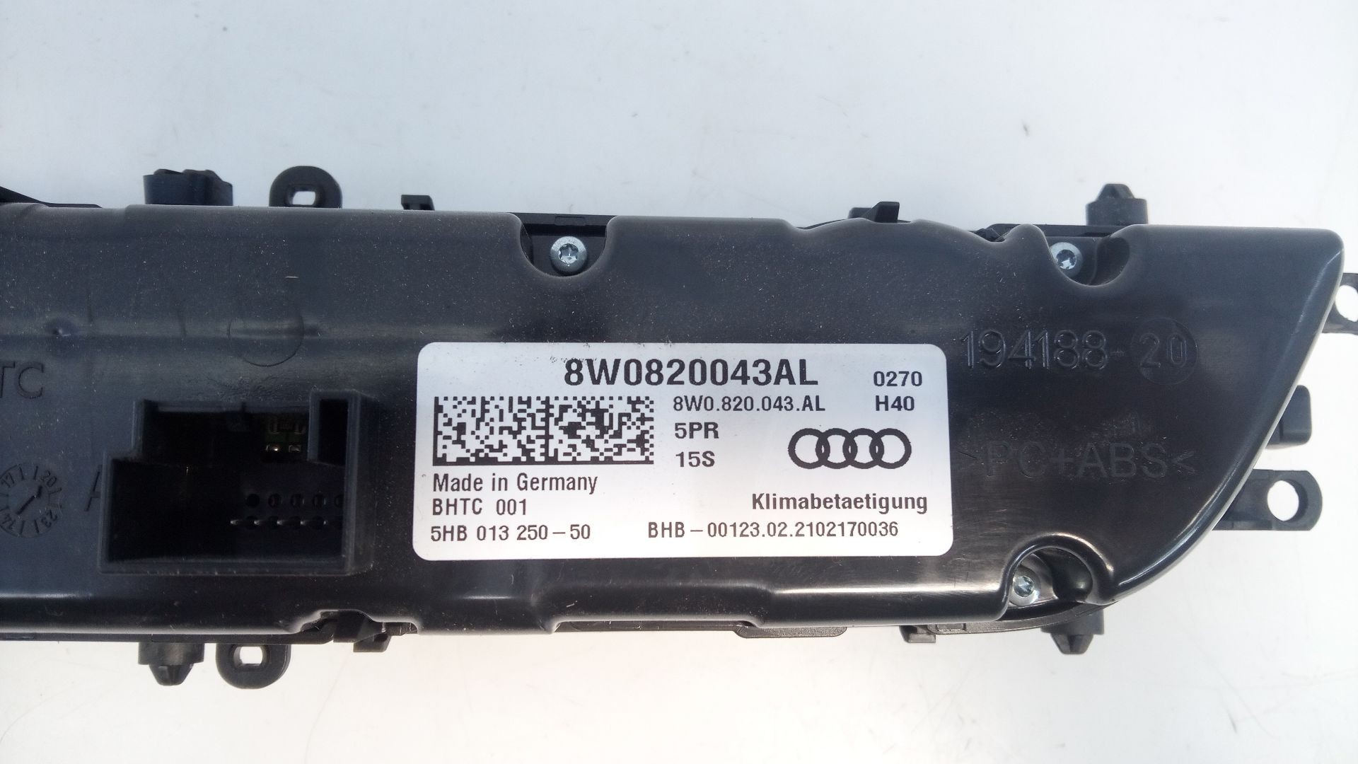 MANDO CLIMATIZADOR AUDI A4 B9 (8W2, 8WC) 8W0820043AL / E2-A1-3-1 / 5HB013250 8W0820043ALE2A1315HB013250 - Vista 3
