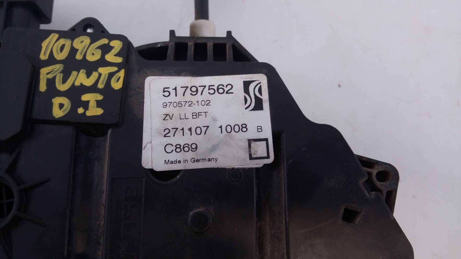 CERRADURA PUERTA DELANTERA IZQUIERDA FIAT GRANDE PUNTO (199) 51797562 / E2-B2-5-2 / 2711071008 51797562E2B2522711071008 - Vista 3